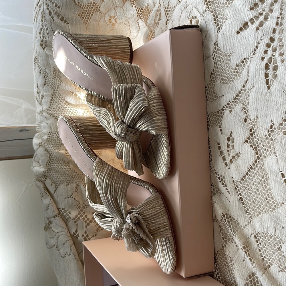 Loeffler Randall NIB Platinum Penny Heels Sz. 9